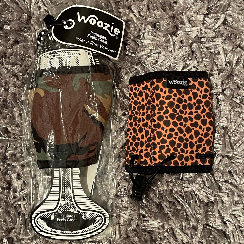 NWOT. 2 Woozie wine glass coozies.